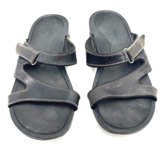 ABEO outdoors leather sandals charcoal gray size 8 - Picture 1 of 6